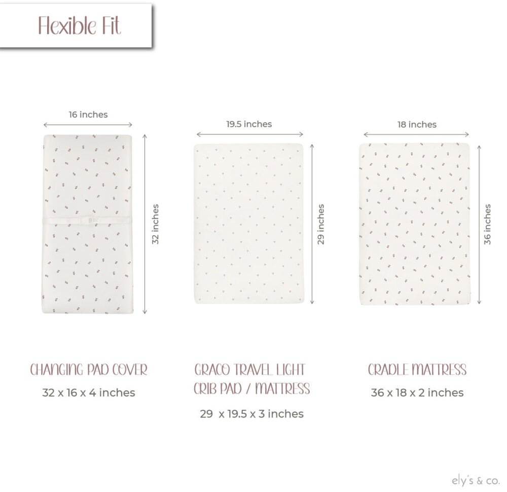 Waterproof Changing Pad Cover | Cradle Sheet Set - Image 3