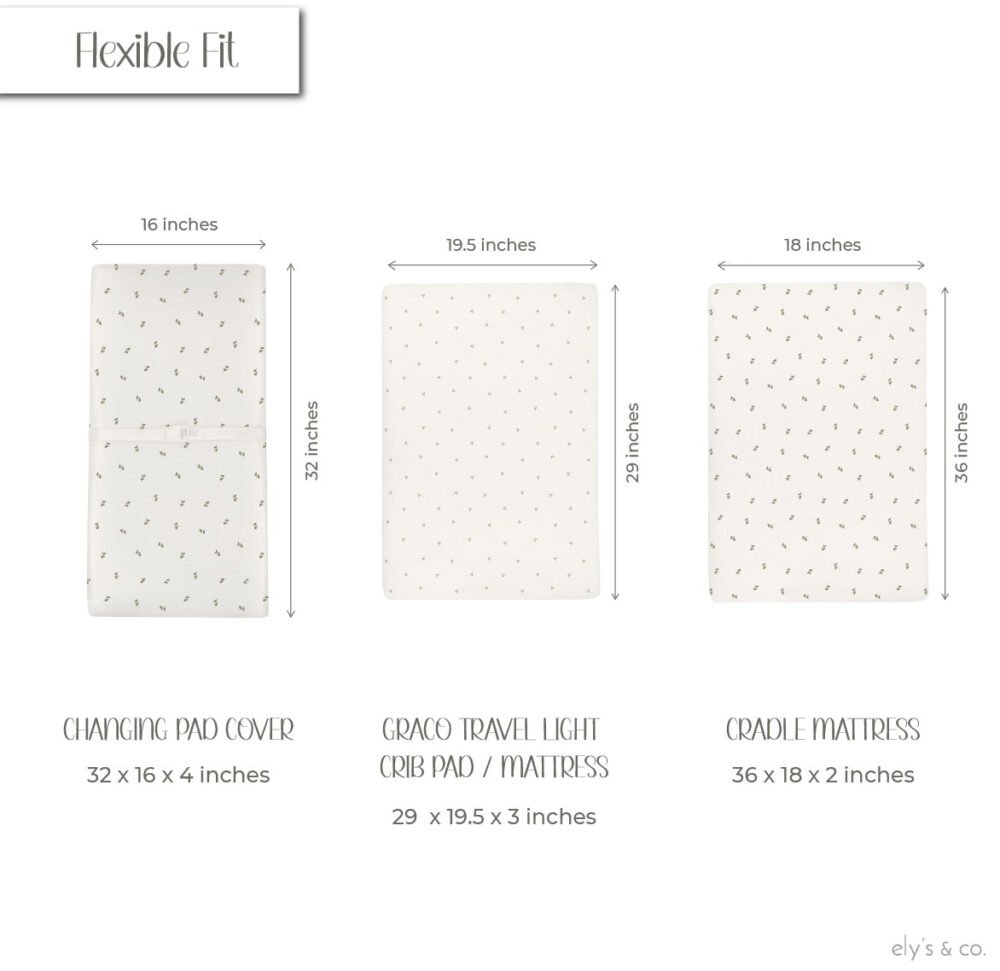 Waterproof Changing Pad Cover | Cradle Sheet Set - Image 3